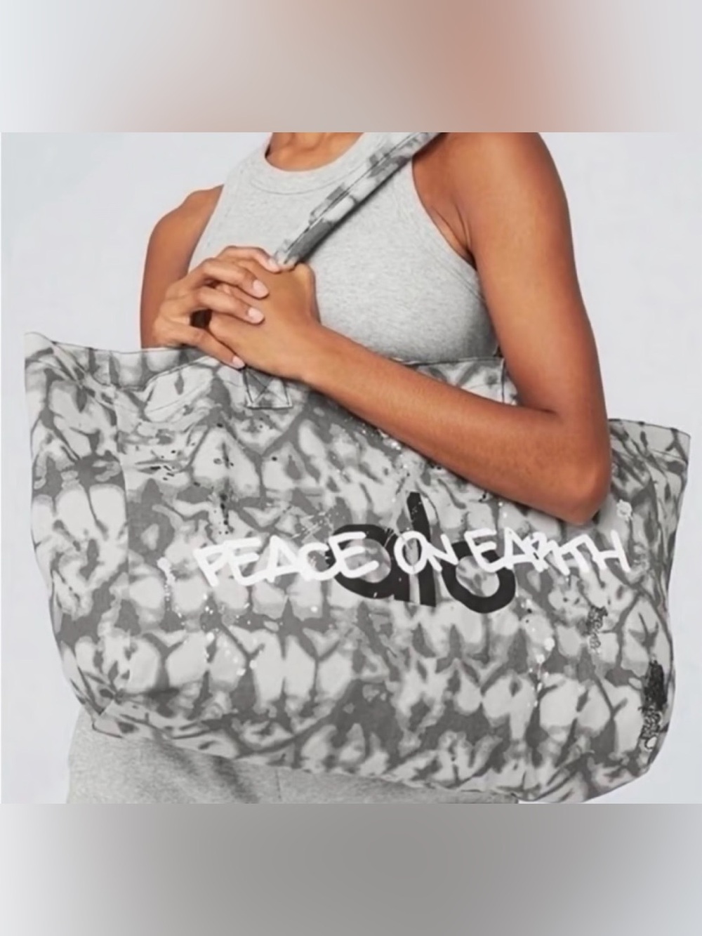 Alo Limited Edition Peace On Earth Canvas Tote Bag